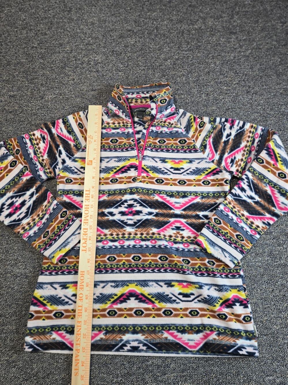 Eddie Bauer Womens Petite Small Aztec Pattern Fleece